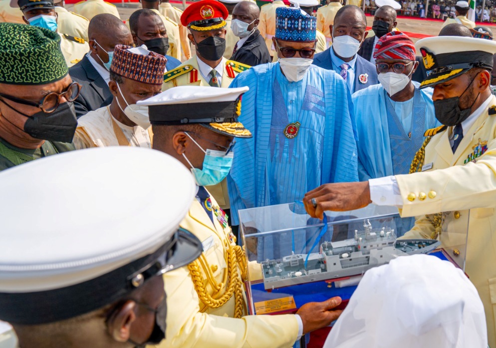 PRESIDENT BUHARI, GOV SANWO-OLU AT THE COMMISSIONING OF INDIGENOUSLY BUILT BOAT